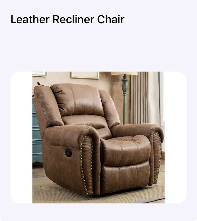 leather recliner chair
